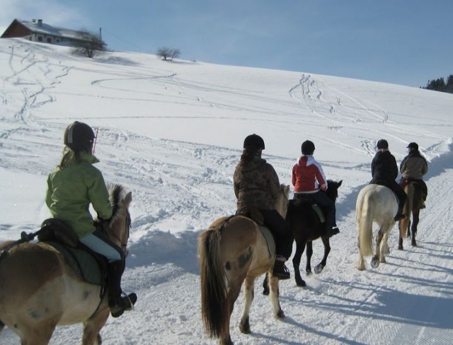  paseos a caballo en invierno en La Clusaz 